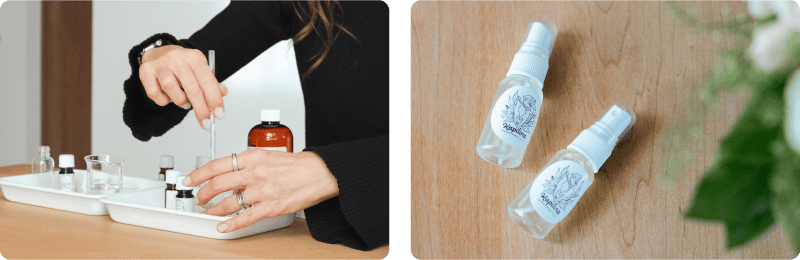 1番必要な香りのスプレーを1本、お持ち帰りいただけます。